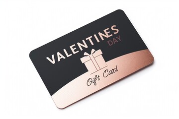 valentines gift card in black and rose gold