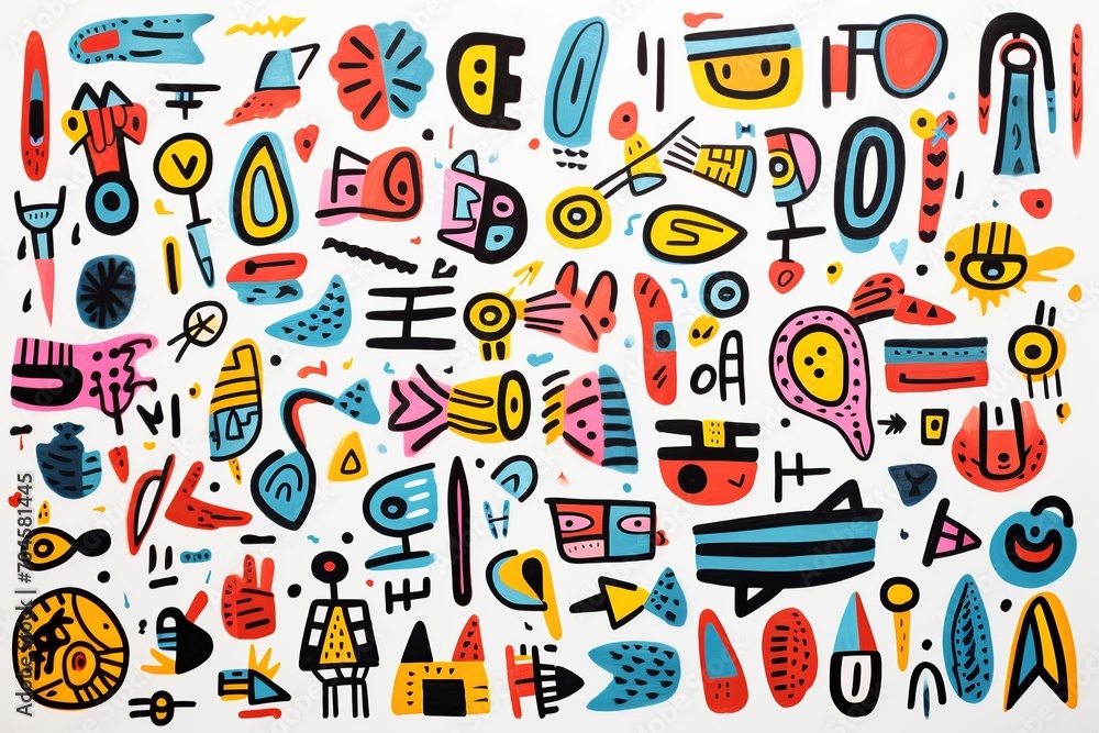 Poster this vibrant collection features rainbow-colored paint strokes, each showcasing a different hue and 