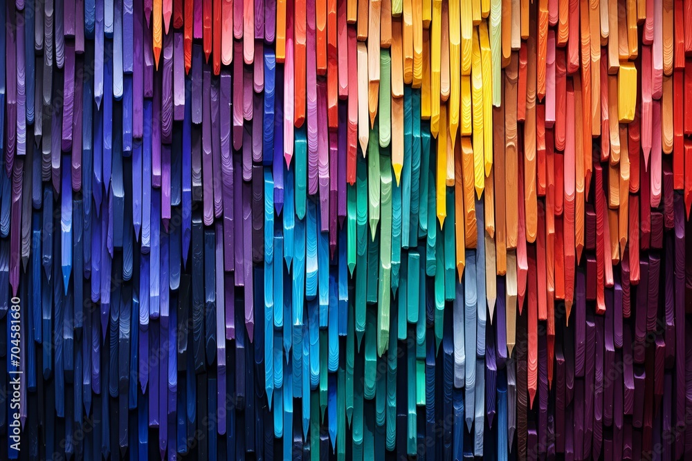 Poster this vibrant collection features rainbow-colored paint strokes, each showcasing a different hue and 