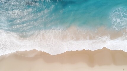 Sea waves at the beach. Minimalist aesthetic. Calmness and relax. Copy space, generative ai