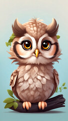 Fototapeta premium a beautiful little owl