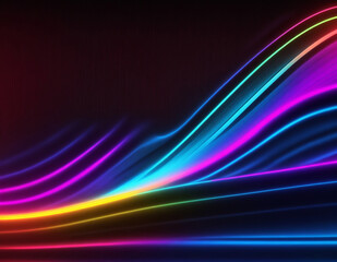 Fototapeta premium abstract background with neon lines