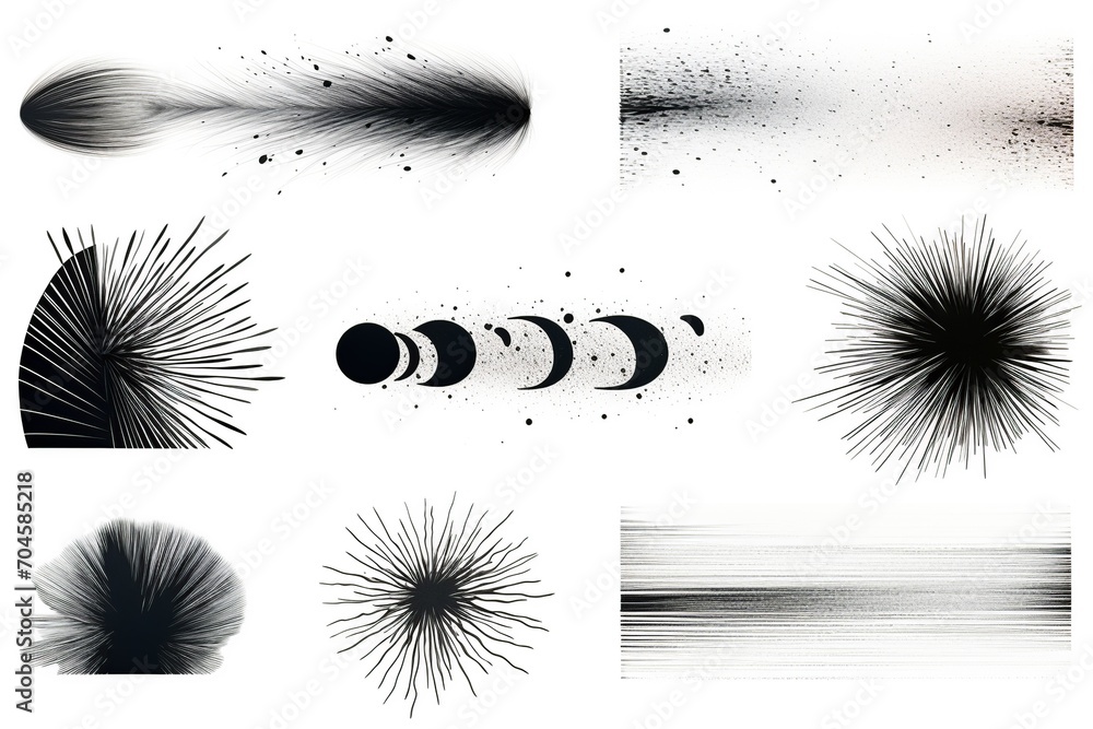 Poster this set features abstract and precise black marker strokes, perfect for monochromatic themes. each 