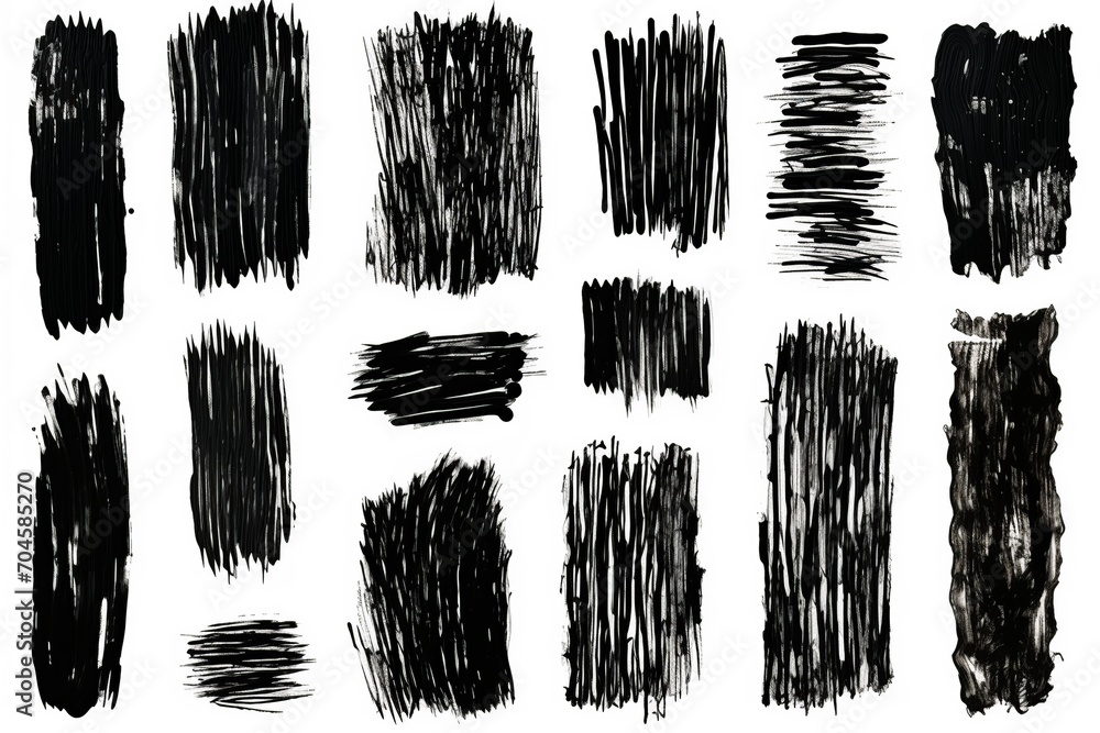 Poster this set features abstract and precise black marker strokes, perfect for monochromatic themes. each 