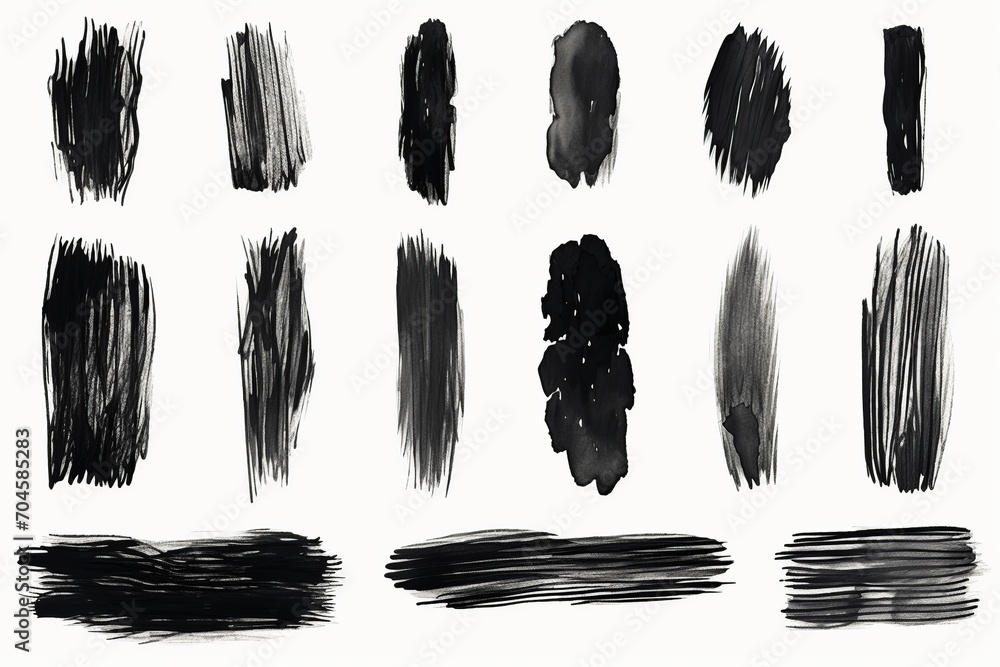 Poster this set features abstract and precise black marker strokes, perfect for monochromatic themes. each 