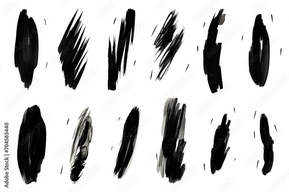 Poster this set features abstract and precise black marker strokes, perfect for monochromatic themes. each 