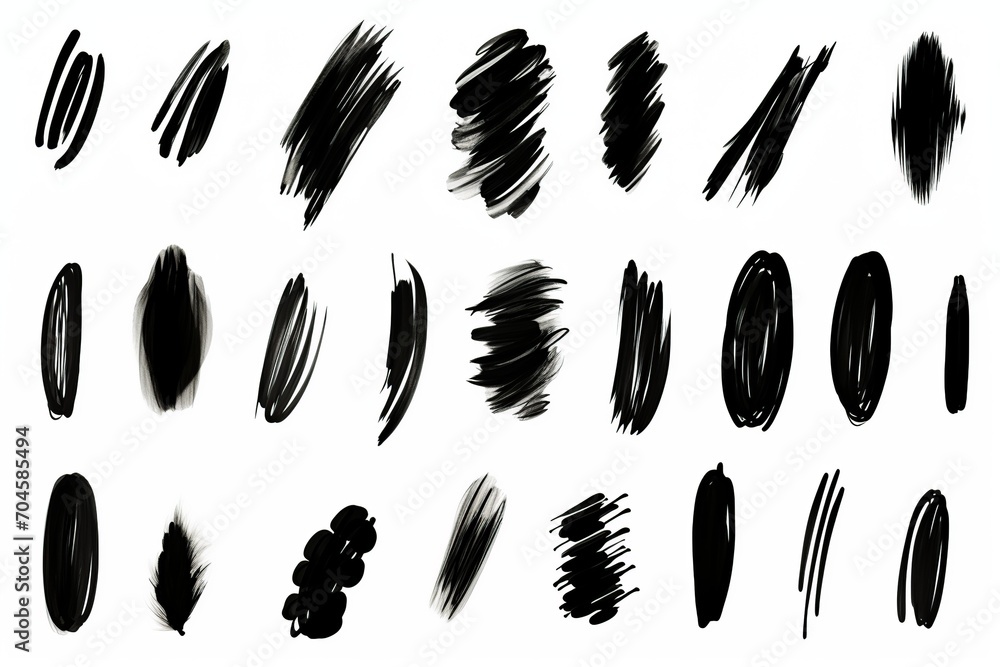 Poster this set features abstract and precise black marker strokes, perfect for monochromatic themes. each 