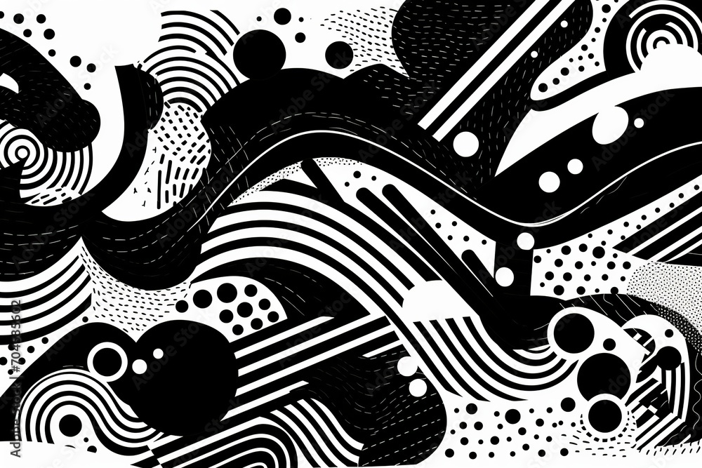 Poster this set features abstract and precise black marker strokes, perfect for monochromatic themes. each 