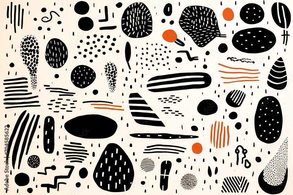 Poster this set features abstract and precise black marker strokes, perfect for monochromatic themes. each 