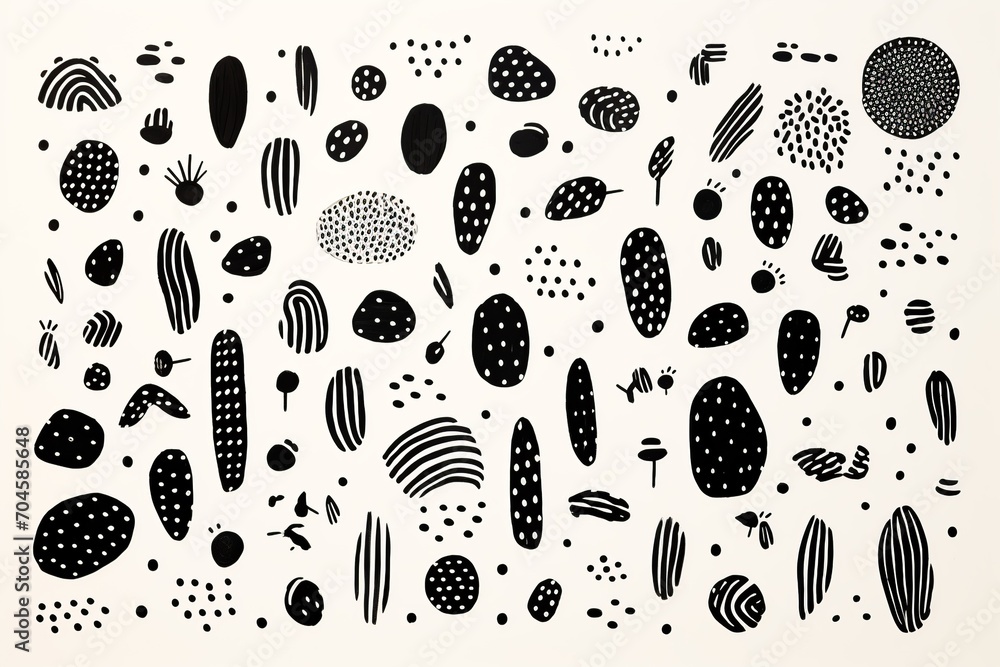 Poster this set features abstract and precise black marker strokes, perfect for monochromatic themes. each 