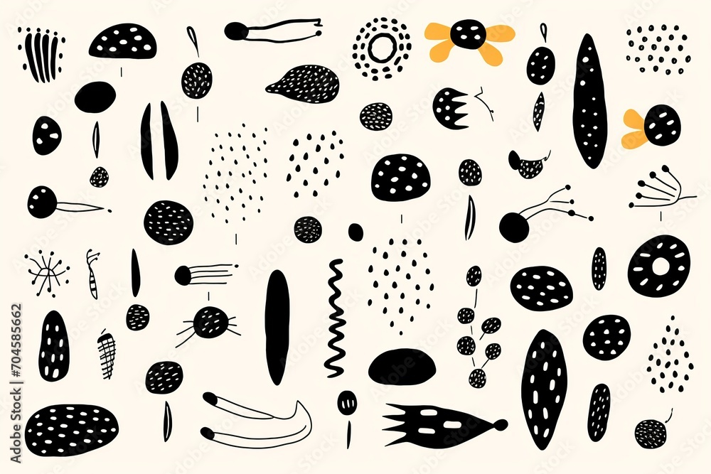 Poster this set features abstract and precise black marker strokes, perfect for monochromatic themes. each 