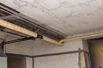 Asbestos removal off pipe insulation - 704587430