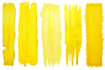 This collection showcases a bright and cheerful set of yellow marker strokes with varying shades,...