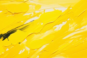 This collection showcases a bright and cheerful set of yellow marker strokes with varying shades, ranging from lemon to golden - obrazy, fototapety, plakaty