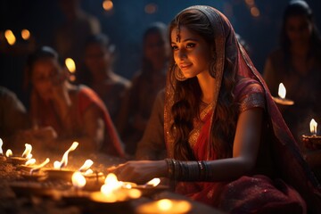 Indian celebrations lifestyle: holika dahan traditions, rituals, and festive joy in a vibrant cultural tapestry of colors, community, and folklore - obrazy, fototapety, plakaty