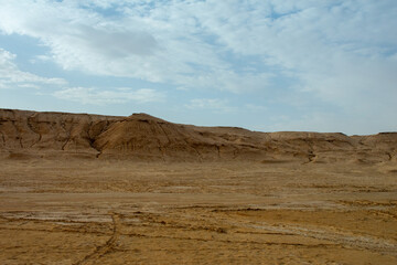 Sahara desert in Tunisia, North Africa. Beautiful landscape sand and dunes.