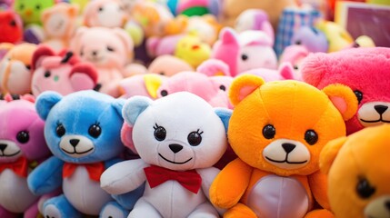 cute colorful stuffed toys