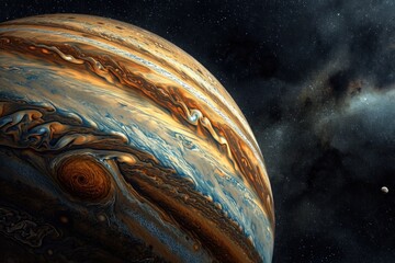 Planet Jupiter in space