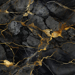 Black Marble with Gold Veins
