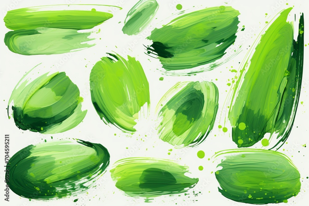 Poster explore this dynamic collection of green marker paint textures, featuring strokes that range from br