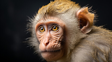 Wicked monkey portrait, AI Generative.