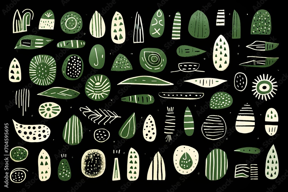 Poster explore this dynamic collection of green marker paint textures, featuring strokes that range from br