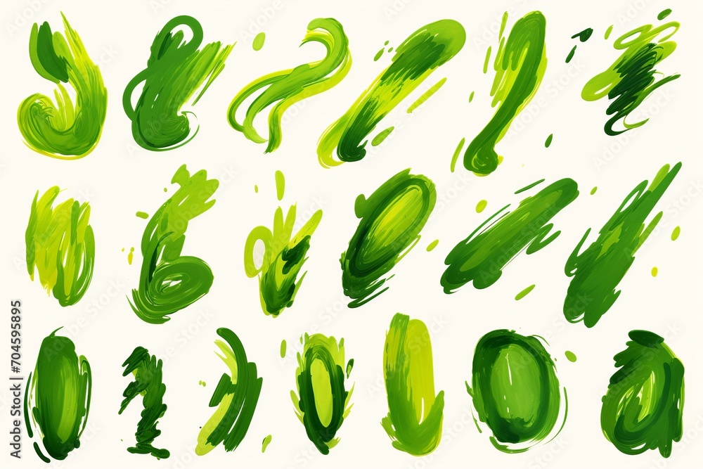Poster explore this dynamic collection of green marker paint textures, featuring strokes that range from br