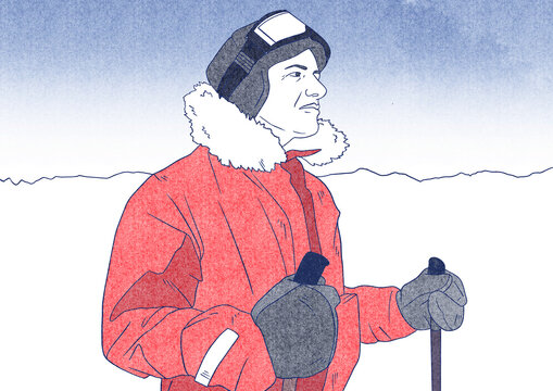 Femme en tenue de ski