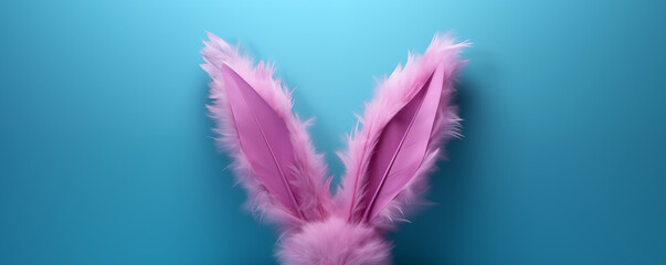 Flauschige Ostern, Flauschige Hasen und Hasenohren mit Rosa und Blau, Fantasievolle Ostern, Sinnliche Ostern