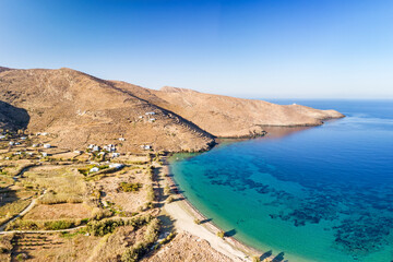 Fototapeta na wymiar The beach Sykamia of Serifos island, Greece