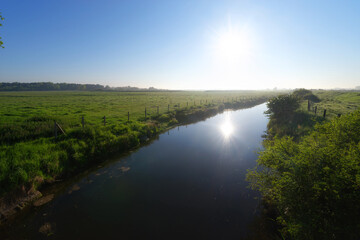 The Maye river in the Bay of the Somme. Hauts-de-France region