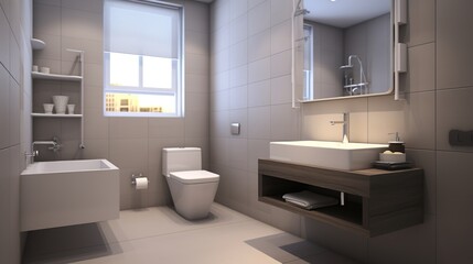 Fototapeta na wymiar modern and elegant bathroom