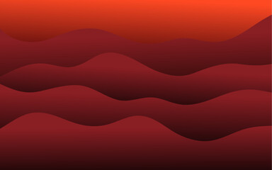 abstract red waves on a black background