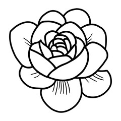 Hand drawn simple flower illustration