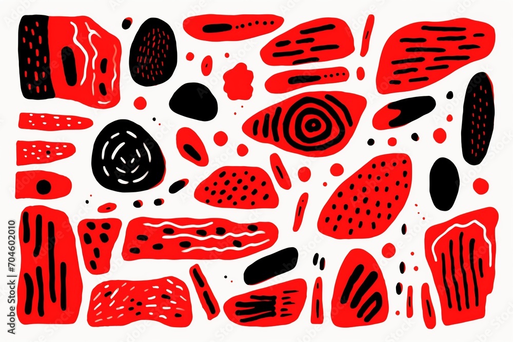 Poster xplore this captivating compilation of dynamic red marker strokes, created with various pressure and