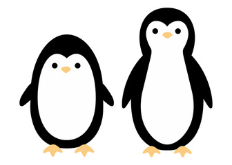 cute baby penguin cartoon waving isolated on white background childish illustration vector art