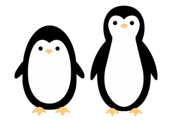 cute baby penguin cartoon waving isolated on white background childish illustration vector art