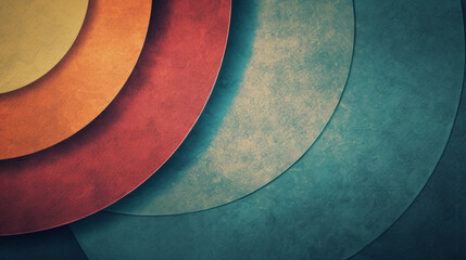 Abstract circles, retro paper background, vintage color