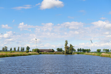 Floodplains near river the IJssel in Holland