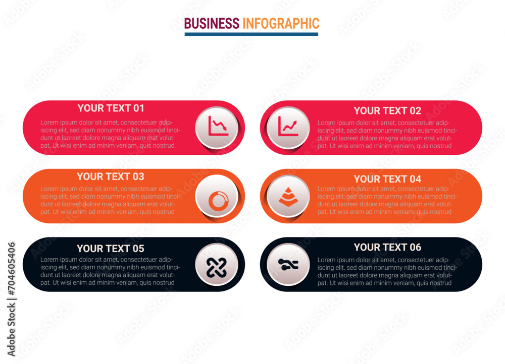 Fototapete infographic elements data visualization vector design template. can be used for steps, options, busi