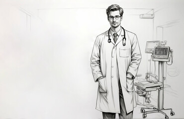 Portrait of a doctor in a hospital