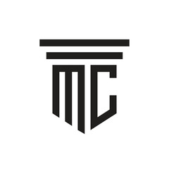 MC Letter Logo Design Template Vector, monogram, emblem