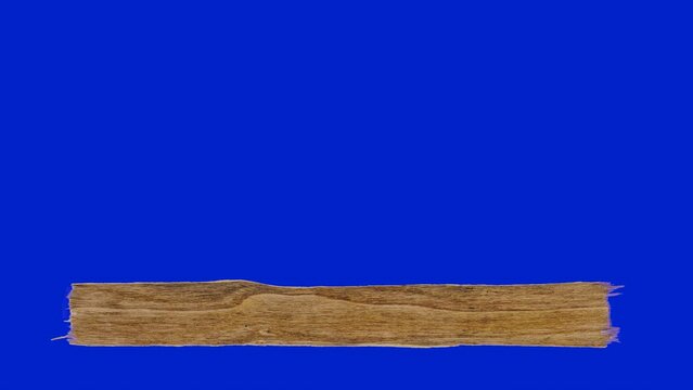 A visually engaging composition featuring the lower third of wooden texture against a vibrant blue backdrop