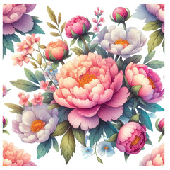 peonies. floral background. background with peonies. pattern with peonies