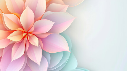 Light Pastel Colored Abstract Flower-Themed Background
