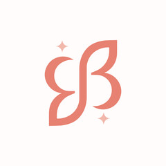Elegant BB Letter Linked Monogram Logo Design