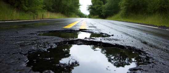 Oil spills on roads damaging the environment