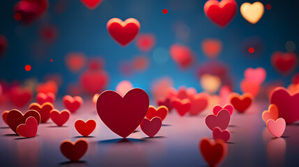 Obraz premium Valentine's Day hearts, Valentine's Day background, wedding background, blank copy space