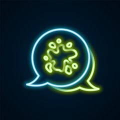 Glowing neon line Paint spray icon isolated on black background. Colorful outline concept. Vector