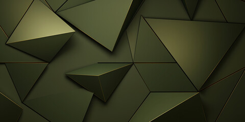 abstract modern creative background,made in the style of 3D illustrations with geometric shapes,dark olive,the basis for the banner